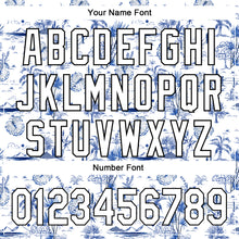 Laden Sie das Bild in den Galerie-Viewer, Custom White Black 3D Hawaii Island Tropical Palm Tree Authentic Baseball Jersey