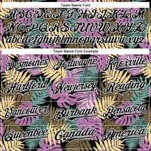 Laden Sie das Bild in den Galerie-Viewer, Custom Black White 3D Hawaii Tropical Palm Leaves Authentic Baseball Jersey