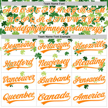 Charger l'image dans la galerie, Custom White Bay Orange-Green 3D St. Patrick's Day Shamrock Authentic Baseball Jersey