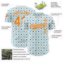 Charger l'image dans la galerie, Custom White Bay Orange-Green 3D St. Patrick's Day Shamrock Authentic Baseball Jersey