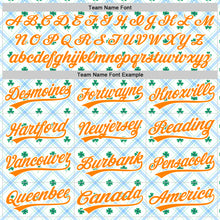 Charger l'image dans la galerie, Custom White Bay Orange-Green 3D St. Patrick's Day Shamrock Authentic Baseball Jersey