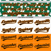 Charger l'image dans la galerie, Custom Kelly Green Black-Bay Orange 3D St. Patrick's Day Shamrock Authentic Baseball Jersey