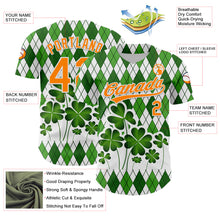 Charger l'image dans la galerie, Custom White Bay Orange-Green 3D St. Patrick's Day Shamrock Authentic Baseball Jersey