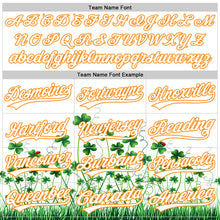 Charger l'image dans la galerie, Custom White Bay Orange-Green 3D St. Patrick's Day Shamrock Authentic Baseball Jersey