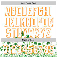 Charger l'image dans la galerie, Custom White Bay Orange-Green 3D St. Patrick's Day Shamrock Authentic Baseball Jersey