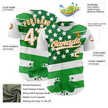 Charger l'image dans la galerie, Custom White Bay Orange-Green 3D St. Patrick's Day Shamrock Authentic Baseball Jersey