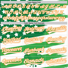 Charger l'image dans la galerie, Custom White Bay Orange-Green 3D St. Patrick's Day Shamrock Authentic Baseball Jersey