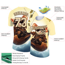 Laden Sie das Bild in den Galerie-Viewer, Custom City Cream Brown 3D Pattern Design Extreme Sport Cartoon Animal Possum Hang-gliding Performance T-Shirt