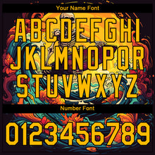 Laden Sie das Bild in den Galerie-Viewer, Custom Black Gold 3D Pattern Design Extreme Sport Skul Skiing Performance T-Shirt