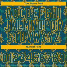 Загрузить изображение в средство просмотра галереи, Custom Midnight Green Gold 3D Pattern Design Machine Excavator Labor Day Performance T-Shirt