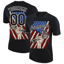Laden Sie das Bild in den Galerie-Viewer, Custom Black White 3D Pattern Design American Flag Tool Wrench Labor Day Performance T-Shirt