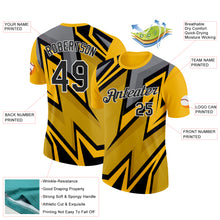 Laden Sie das Bild in den Galerie-Viewer, Custom Gold Black-White 3D Esports Performance T-Shirt