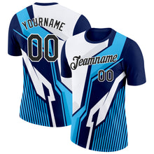 Laden Sie das Bild in den Galerie-Viewer, Custom Navy Black-White 3D Esports Performance T-Shirt