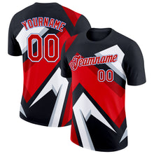 Load image into Gallery viewer, Custom Black Red-Royal 3D Esports Performance T-Shirt