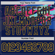 Laden Sie das Bild in den Galerie-Viewer, Custom Navy Gold 3D Esports Performance T-Shirt