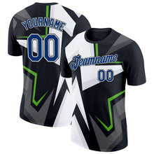 Load image into Gallery viewer, Custom Black Royal-White 3D Esports Performance T-Shirt