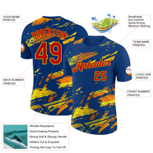 Load image into Gallery viewer, Custom US Navy Blue Red Gold-Orange 3D Esports Performance T-Shirt