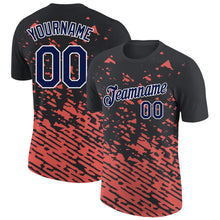 Load image into Gallery viewer, Custom Black Navy-Medium Pink 3D Esports Performance T-Shirt