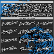 Laden Sie das Bild in den Galerie-Viewer, Custom Black Blue-White 3D Esports Performance T-Shirt