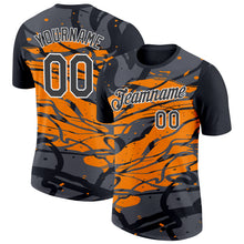 Charger l'image dans la galerie, Custom Black Steel Gray-Bay Orange 3D Esports Performance T-Shirt