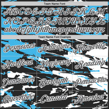 Charger l'image dans la galerie, Custom Black Steel Gray-Sky Blue 3D Esports Performance T-Shirt