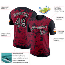 Laden Sie das Bild in den Galerie-Viewer, Custom Black Cardinal-White 3D Esports Performance T-Shirt