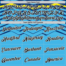 Load image into Gallery viewer, Custom Sky Blue Black US Navy Blue-Light Yellow 3D Esports Performance T-Shirt