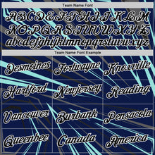 Laden Sie das Bild in den Galerie-Viewer, Custom Navy Black Ice Blue-Steel Gray 3D Esports Performance T-Shirt