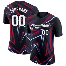 Load image into Gallery viewer, Custom Black White-Fire Red 3D Esports Performance T-Shirt