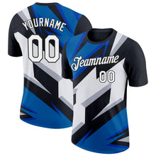 Load image into Gallery viewer, Custom Black White-Blue 3D Esports Performance T-Shirt