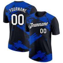 Load image into Gallery viewer, Custom Black White-Thunder Blue 3D Esports Performance T-Shirt