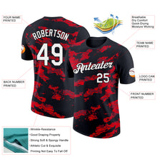 Load image into Gallery viewer, Custom Black White-Fire Red 3D Esports Performance T-Shirt