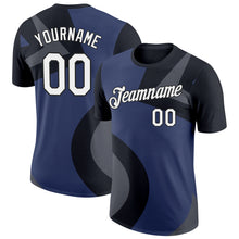 Charger l'image dans la galerie, Custom Black Steel Gray-Navy 3D Esports Performance T-Shirt
