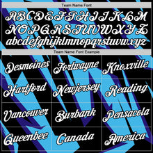 Laden Sie das Bild in den Galerie-Viewer, Custom Black Sky Blue-Dark Purple 3D Esports Performance T-Shirt