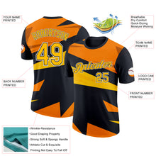 Загрузить изображение в средство просмотра галереи, Custom Black Gold-Orange 3D Esports Performance T-Shirt