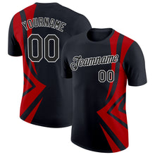 Load image into Gallery viewer, Custom Black Red-White 3D Esports Performance T-Shirt