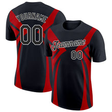 Load image into Gallery viewer, Custom Black Red-White 3D Esports Performance T-Shirt