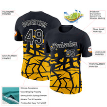 Загрузить изображение в средство просмотра галереи, Custom Black Gold-White 3D Esports Performance T-Shirt