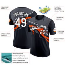Laden Sie das Bild in den Galerie-Viewer, Custom Black Orange-Steel Gray 3D Esports Performance T-Shirt