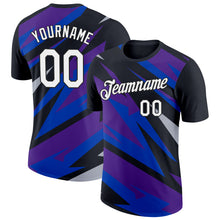 Загрузить изображение в средство просмотра галереи, Custom Black Purple-Thunder Blue 3D Esports Performance T-Shirt