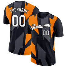 Загрузить изображение в средство просмотра галереи, Custom Black Bay Orange-Steel Gray 3D Esports Performance T-Shirt