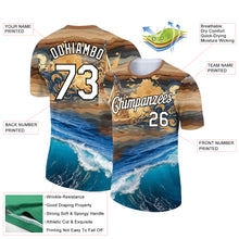 Charger l'image dans la galerie, Custom Old Gold White-Black 3D Pattern Design Sailing Ship Columbus Day Performance T-Shirt