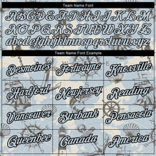 Загрузить изображение в средство просмотра галереи, Custom Silver Black 3D Pattern Design Sailing Ship Wheel Compass Columbus Day Performance T-Shirt