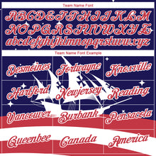 Laden Sie das Bild in den Galerie-Viewer, Custom Navy Red-White 3D Pattern Design Sailing Ship Columbus Day American Flag Performance T-Shirt