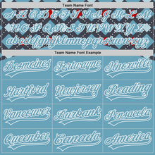 Laden Sie das Bild in den Galerie-Viewer, Custom Shadow Blue White 3D Pattern Design Father's Day Mustache Authentic Baseball Jersey