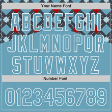 Laden Sie das Bild in den Galerie-Viewer, Custom Shadow Blue White 3D Pattern Design Father's Day Mustache Authentic Baseball Jersey