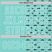 Laden Sie das Bild in den Galerie-Viewer, Custom Ice Blue White 3D Pattern Design Father's Day Mustache Authentic Baseball Jersey