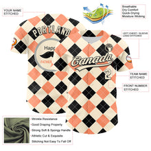 Laden Sie das Bild in den Galerie-Viewer, Custom Cream Black 3D Pattern Design Father's Day Mustache Authentic Baseball Jersey