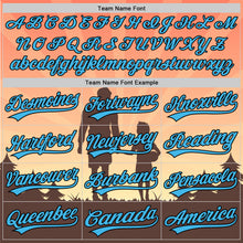 Laden Sie das Bild in den Galerie-Viewer, Custom Medium Pink Sky Blue-Black 3D Pattern Design Father's Day Family Love Authentic Baseball Jersey