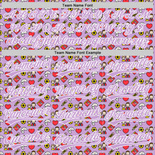 Laden Sie das Bild in den Galerie-Viewer, Custom Light Purple White 3D Pattern Design Father's Day Family Love Authentic Baseball Jersey